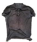 John Varvatos USA  Button Short Sleeve Henley Shirt  Sz Medium