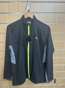 Puma Waterproof Golf Jacket Small Black /Grey - Picture 1 of 3