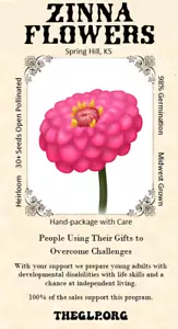 30+ ZINNIA SEEDS FLOWER, HEIRLOOM+NON-GMO+FREE SHIPPING +Helps Nonprofit - Picture 1 of 9