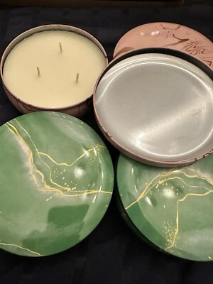 Outdoor and Indoor Citronella Candles- 4 Pack 3 Wick 12oz Aromatherapy Candles - Image 1 of 4