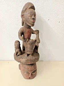 Masque cimier Yoruba Gelede vers 1970 pri - Picture 1 of 11