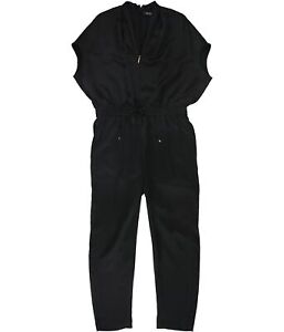 Ralph Lauren Womens Tie Front Jumpsuit, Black, 12