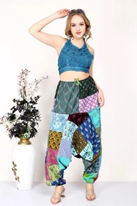 Women Hippie Multi Patchwork Printed Harem Trousers Pant Assorted Lot Wholesale - Imagen 1 de 12