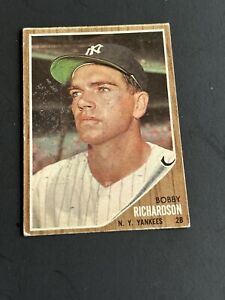 1962 Topps Baseball #65 Bobby Richardson EX Wax New York Yankees