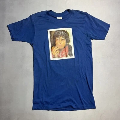 复古 70 年代 1975 年约翰·列侬披头士 T 恤运动鞋中号 — 第 1/4 张图片