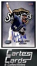 Jorge Lopez 2015 Grandstand Biloxi Shuckers #NNO  TTM/IP Signed Autographed