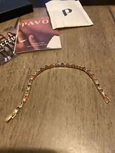 PAVOI 14K Gold Plated Cubic Zirconia Classic Tennis Bracelet - Picture 1 of 6