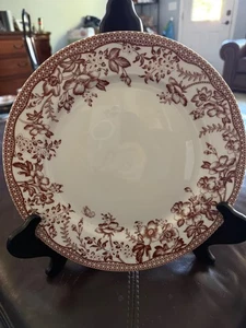 Dwell Essentials 10 1/2" Dinner Plates Brown Design Matches the Pumpkin Ones - Picture 1 of 3