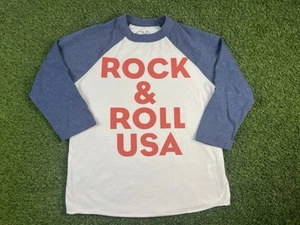 CHASER T-Shirt Kid's ROCK-N-ROLL USA Quarter Length Sleeve Sz 7/8 - Picture 1 of 11