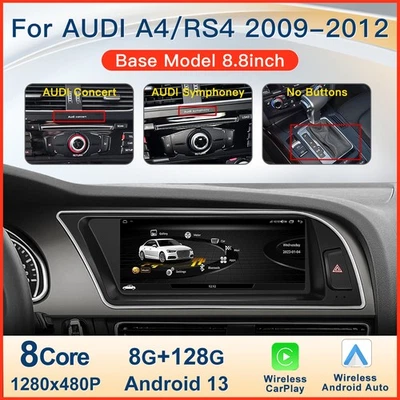 Radio de coche Apple Carplay Android reequipamiento coche Audi A4 RS4 2009-12 modelo básico Foto 1 de 4