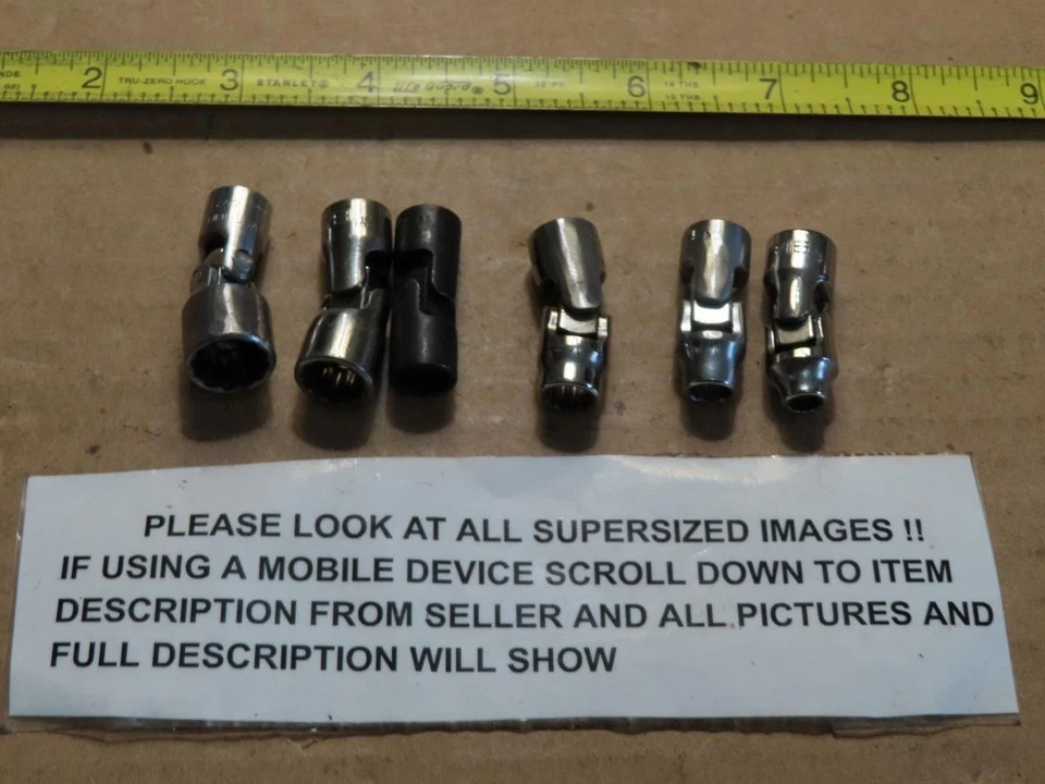 CONJUNTO DE SOQUETE UNIVERSAL GIRATÓRIO SNAP ON TOOLS 6 PÇS 1/4" DR 12 PT 3/16" A 7/16" - Imagem 1 de 1