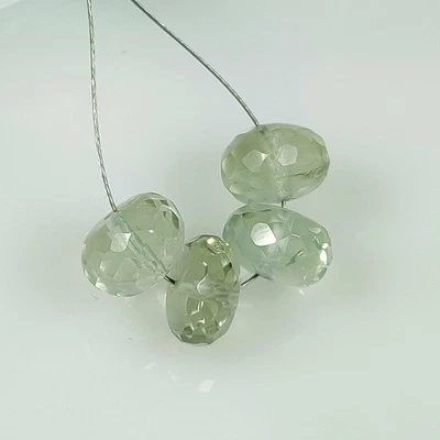 12.00Ct  Natural Green Amethyst Round Cut Beads - 7791 - Image 1 of 2