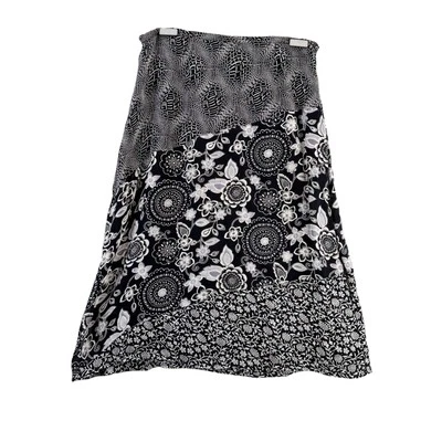 Requirements Size Small Black White Floral A Line Maxi Skirt Lined - Image 1 of 4