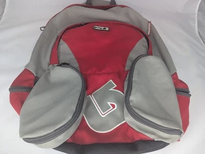 Mochila de colección Burton Treble Yell roja gris Y2K bolsa de snowboard puerto para auriculares Foto 1 de 4