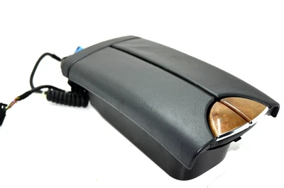 💎 Mercedes E320 2003-2006 consola central cuero reposabrazos tapa almacenamiento OEM negro Foto 1 de 4