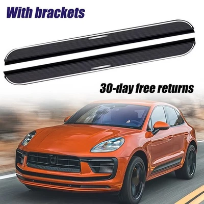2 PIEZAS estriberas barras Nerf peldaños laterales aptos para Porsche Macan 2014-2024 Foto 1 de 4