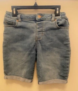 Cat & Jack Super Stretch Bermuda Jean Shorts Size 10/12 - Picture 1 of 3