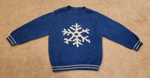 GAP Kids Boys Blue Snowflake Sweater, Size 5 Years - Picture 1 of 2
