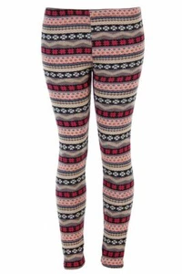 Women's Funny Ugly Christmas Sweater Pink Gray Snowflakes Leggings - Picture 1 of 12
