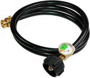5 FT Propane Hose Adapter with Propane Tank Gauge for Weber Q1200 1000 Propane - Picture 1 of 4
