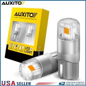 AUXITO 168 T10 LED Side Marker Light Bulbs Amber Yellow Super Bright CANBUS D - Picture 1 of 10