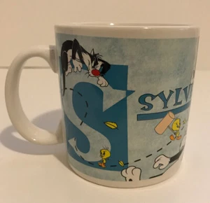 Tazza da caffè vintage 1997 Warner Bros. Looney Tunes Sylvester Tweetie di Applause RARA - Foto 1 di 6