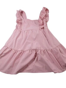 Shein A-Linien Kleid 14 rosa Rüschen gesmokt eckiger Ausschnitt ärmellos Pullover - Bild 1 von 13