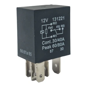 Micro Relay 5 PIN 12v 40a + Resistor Changover Mini 40 amp CAR VAN MARINE MRY13 - Picture 1 of 3
