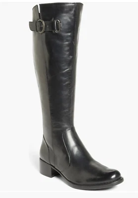 Crown by Born Z10824* Womens Black Leather 'Roxie' Tall Riding Boot Size 5.5 M - Image 1 of 4