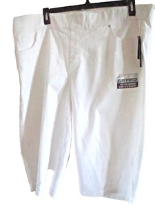 Damas Gloria Vanderbilt Skimmer Capris Talla 24W Blanco Adelgazante NUEVO 069 - Imagen 1 de 2