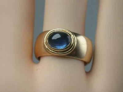 massiver schöner Ring mit Saphir Gold 750   - Bild 1 von 4