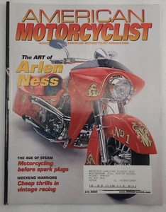 American Motorcyclist Magazine July 2002 The Art Of Arlen Ness Steam Age Racing - Picture 1 of 6