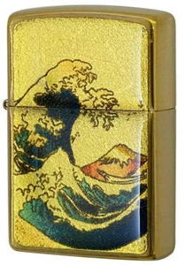 Zippo Lighter Gold Leaf Mount Fuji japanese style japan free shipping - Picture 1 of 3