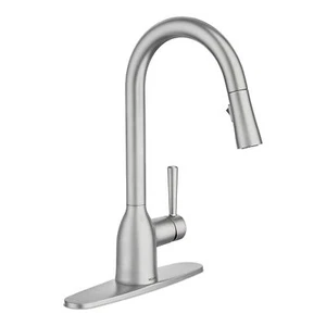Moen Adler 87233SRS Spot Resist Zinc Pull Down Kitchen Faucet, Stainless Steel - Picture 1 of 9