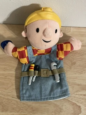 Títere de mano de peluche Applause Bob The Builder 10 pulgadas Keith Chapman 2001 Foto 1 de 4