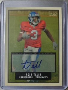 AQIB TALIB | 2009 Topps Magic Autógrafos RC Automático #96 Kansas Jayhawks Buccaneers - Imagen 1 de 2
