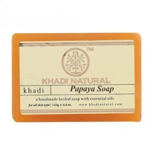 Khadi Natural Herbal Handmade Papaya Soap - 125g FREE SHIPPING WORLD WIDE