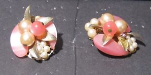 Shades of Pink Clip On Earrings (30818)