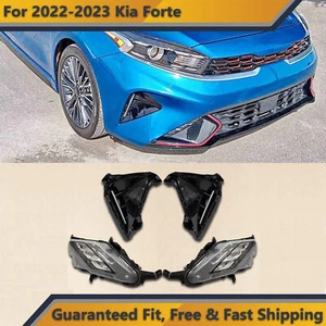LED Fog Light & Fog Cover Bezels for 2022 2023 Kia Forte Driver Passenger Set 4P - Foto 1 di 8