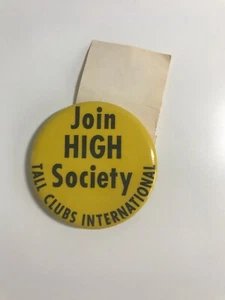 Botón prendedor vintage internacional de clubes altos unirse a la alta sociedad - Imagen 1 de 4