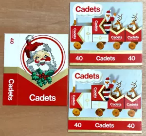 3 Vintage 1970s Christmas Gift Sleeves for Senior Service Cadets Cigarettes - Picture 1 of 5