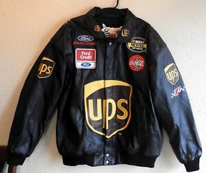 Authentic DALE JARRETT U.P.S Leather Racing Jacket **Chase Authentics**