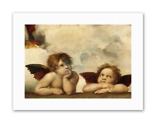 Raphael Sistine Madonna Group Angels Painting Canvas Art Print