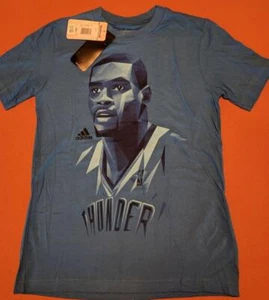 LZ Adidas Boy's Medium Kid Clutch Durant #35 OKC Thunder TShirt T-Shirt NEW N48 - Picture 1 of 2