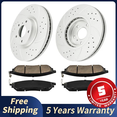 Front Drilled Disc Rotors Brake Pads For Infiniti EX35 G25 M35h Q40 Nissan 350Z Foto 1 de 4