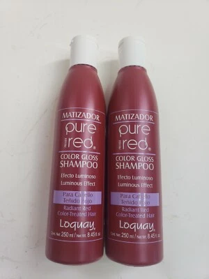 2 MATIZADOR PURE RED LOQUAY PRIMER Color Gloss Shampoo Cabello Tenido Rojo 8Oz - Image 1 of 4
