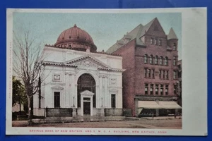 New Britain, CT. Savings Bank of New Britain & YMCA Building - 1900s Postcard - Picture 1 of 2