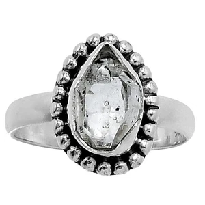 Premium Herkimer Diamant - USA 925 Sterling Silber Ring Gr.6 Schmuck R-1071 - Bild 1 von 5