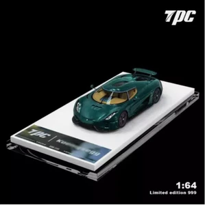 TPC 1:64 Model Car Koenigsegg Regera Alloy Die-Cast Sport Vehicle-Green NEW - Picture 1 of 8