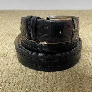 Mezlan Men'S Belt Size 54 Leather Spain Croc Embossed Workwear Classic - Picture 1 of 7